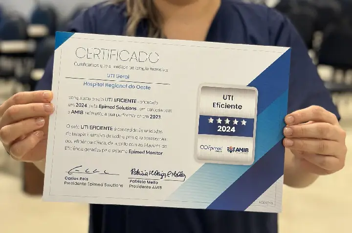 Hospital Regional do Oeste recebe Selo de UTI Eficiente
