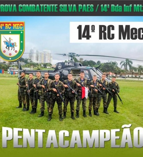 14º RC Mec é Pentacampeão da Prova Combatente Silva Paes 2019.