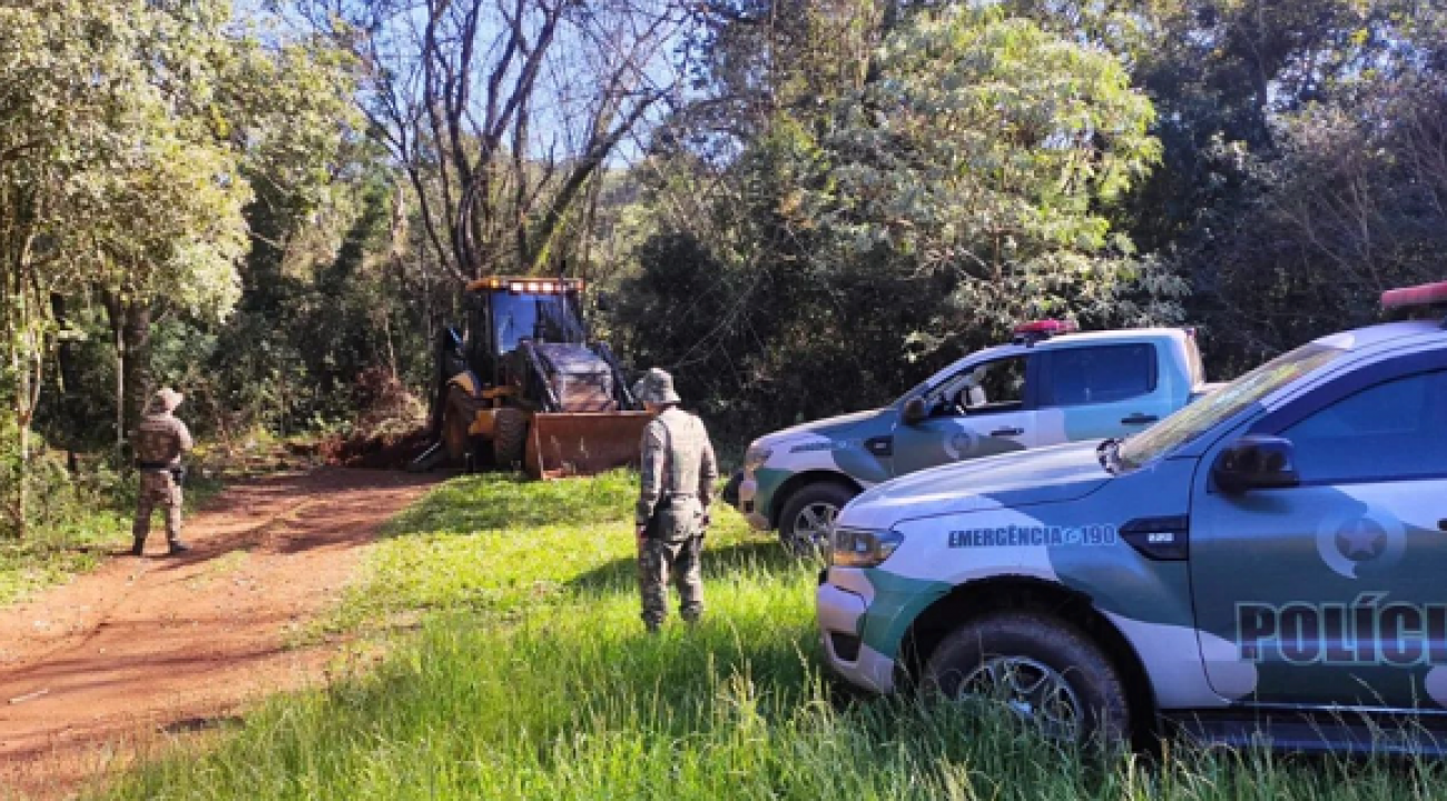 Polícia Militar Ambiental elimina acessos clandestinos para a Argentina