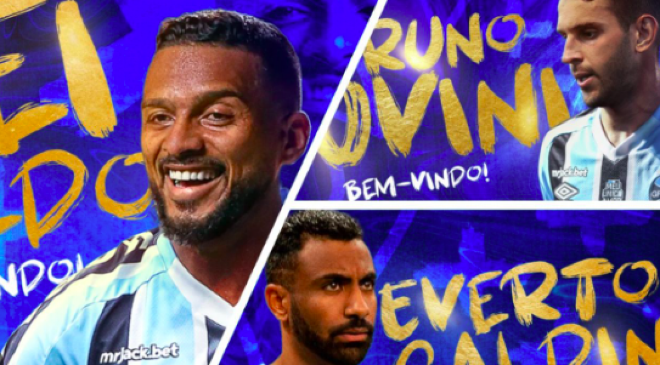 Conheça Bruno Uvini, Reinaldo e Everton Galdino, os novos reforços do Grêmio.
