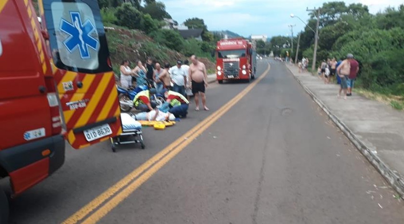 Corpo de Bombeiros atende acidente de trânsito em Itapiranga.