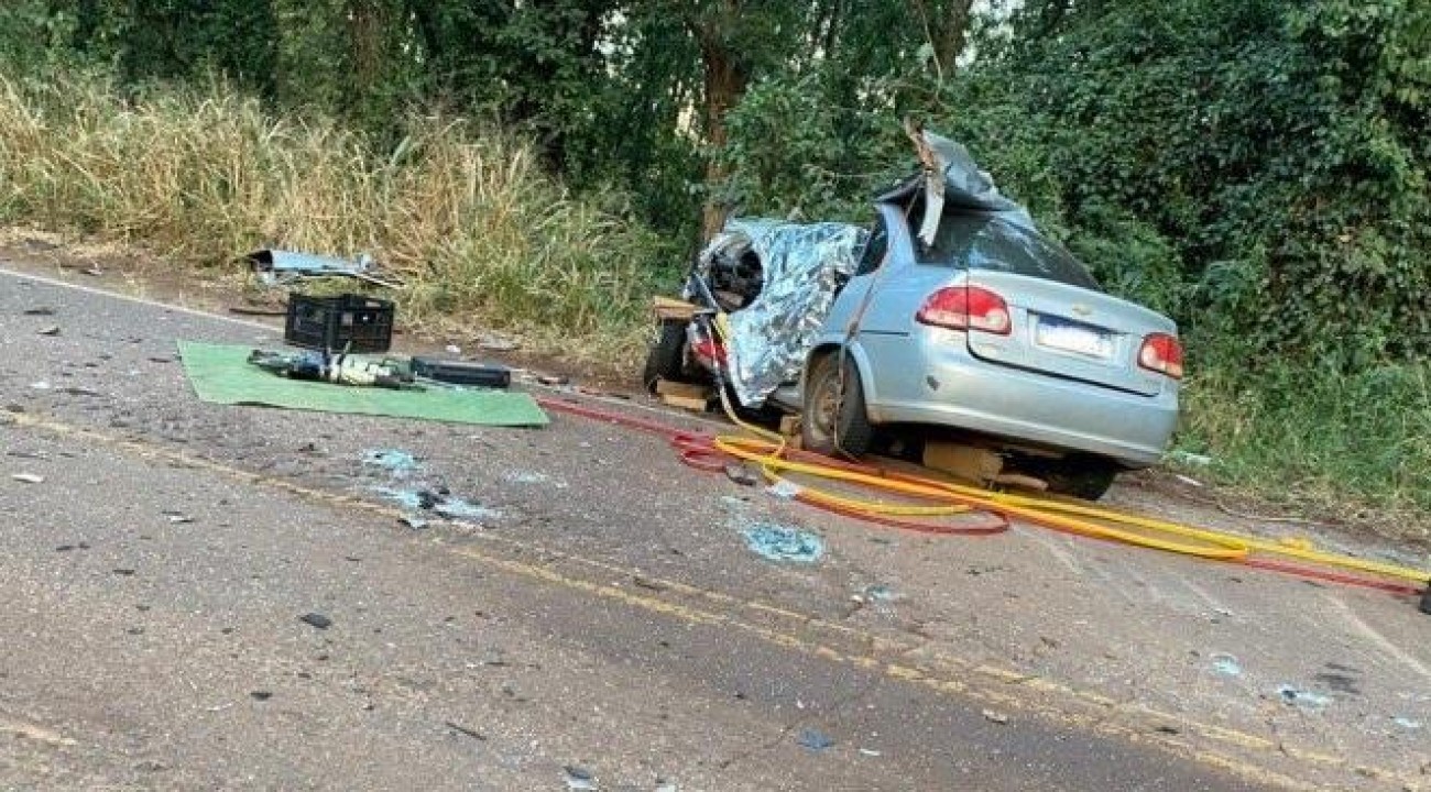 Grave acidente deixa quatro pessoas mortas na SC163 em Itapiranga.