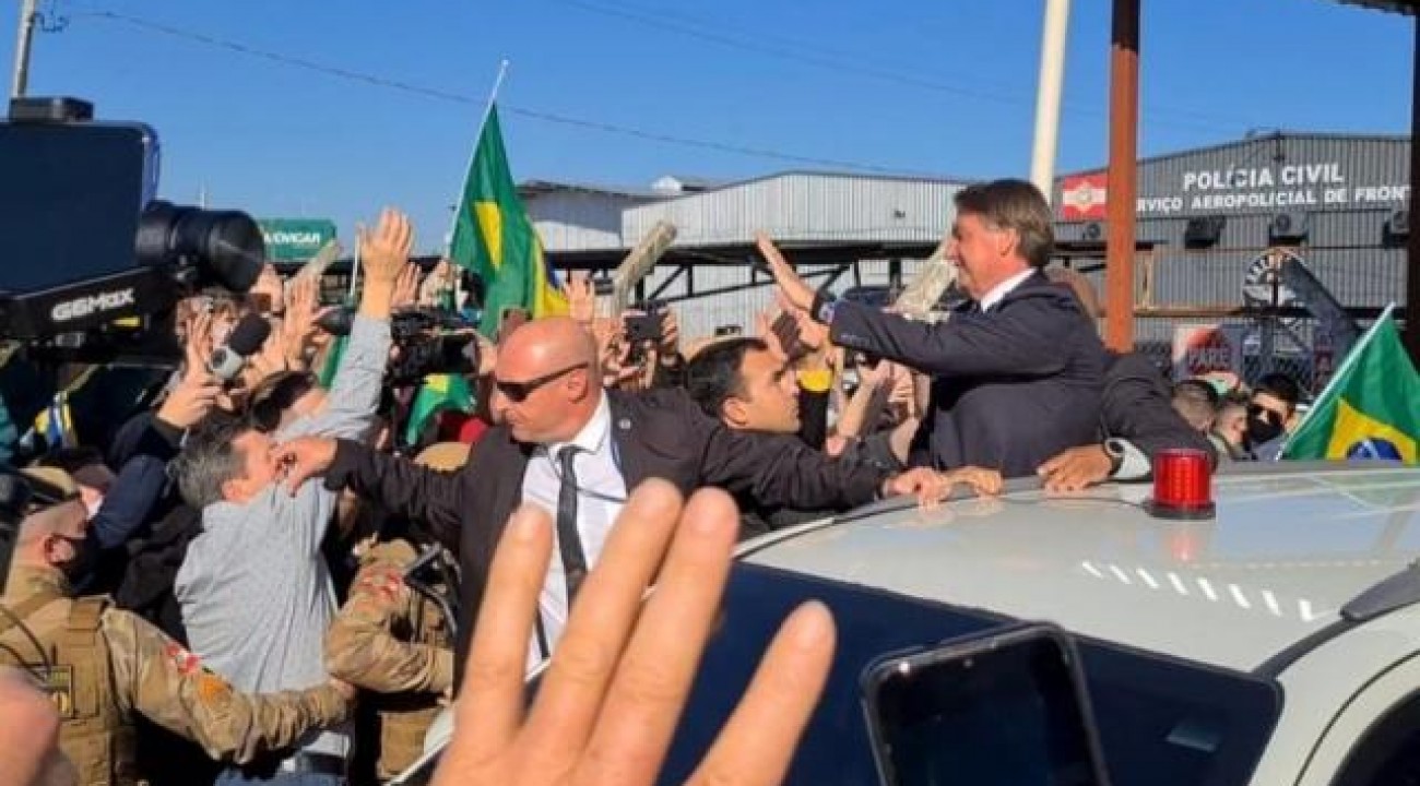 Bolsonaro visita Chapecó, no Oeste de SC.