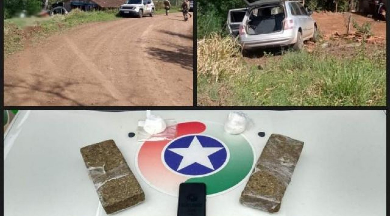 Polícia Militar prende suspeito de tráfico de drogas no interior de Mondaí.