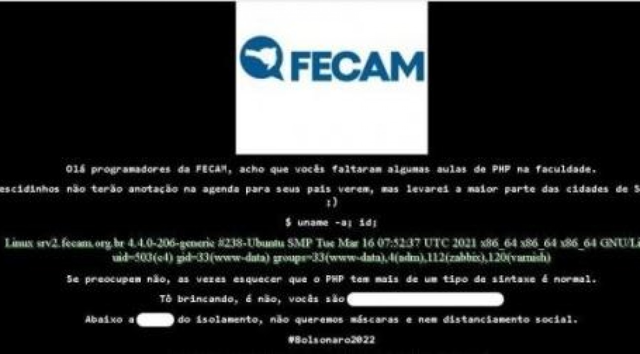 Site da Fecam é alvo de ataque hacker; veja o que se sabe.