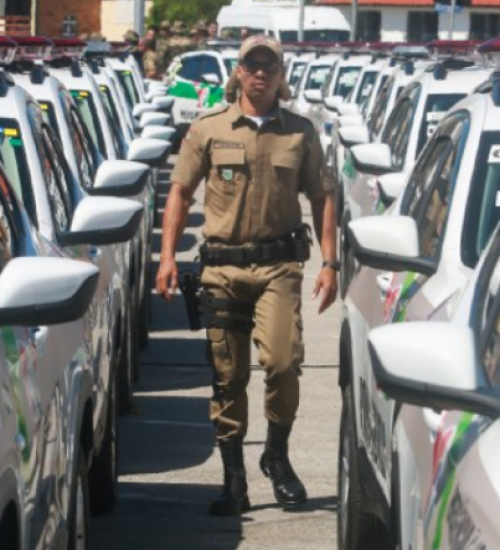 Governador entrega 109 viaturas para Polícia Militar e destaca investimentos na Segurança Pública.