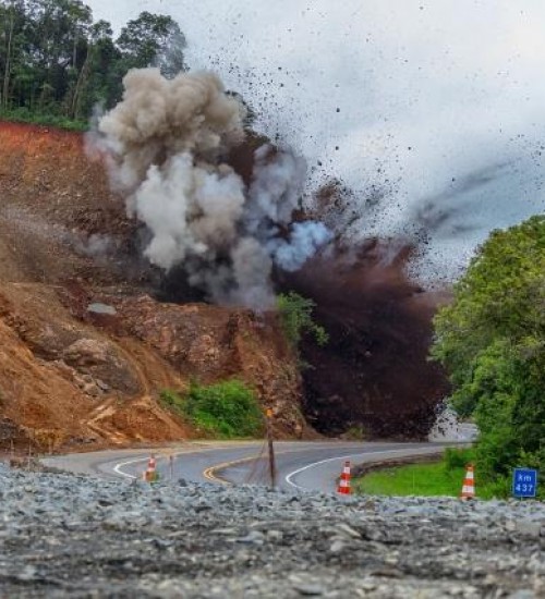 Detonação de rochas vai interditar a BR 163 nesta sexta-feira (18), em Guaraciaba.