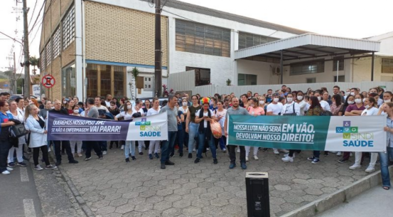 Enfermeiros de SC e trabalhadores de saúde em São José paralisam atividades nesta semana.