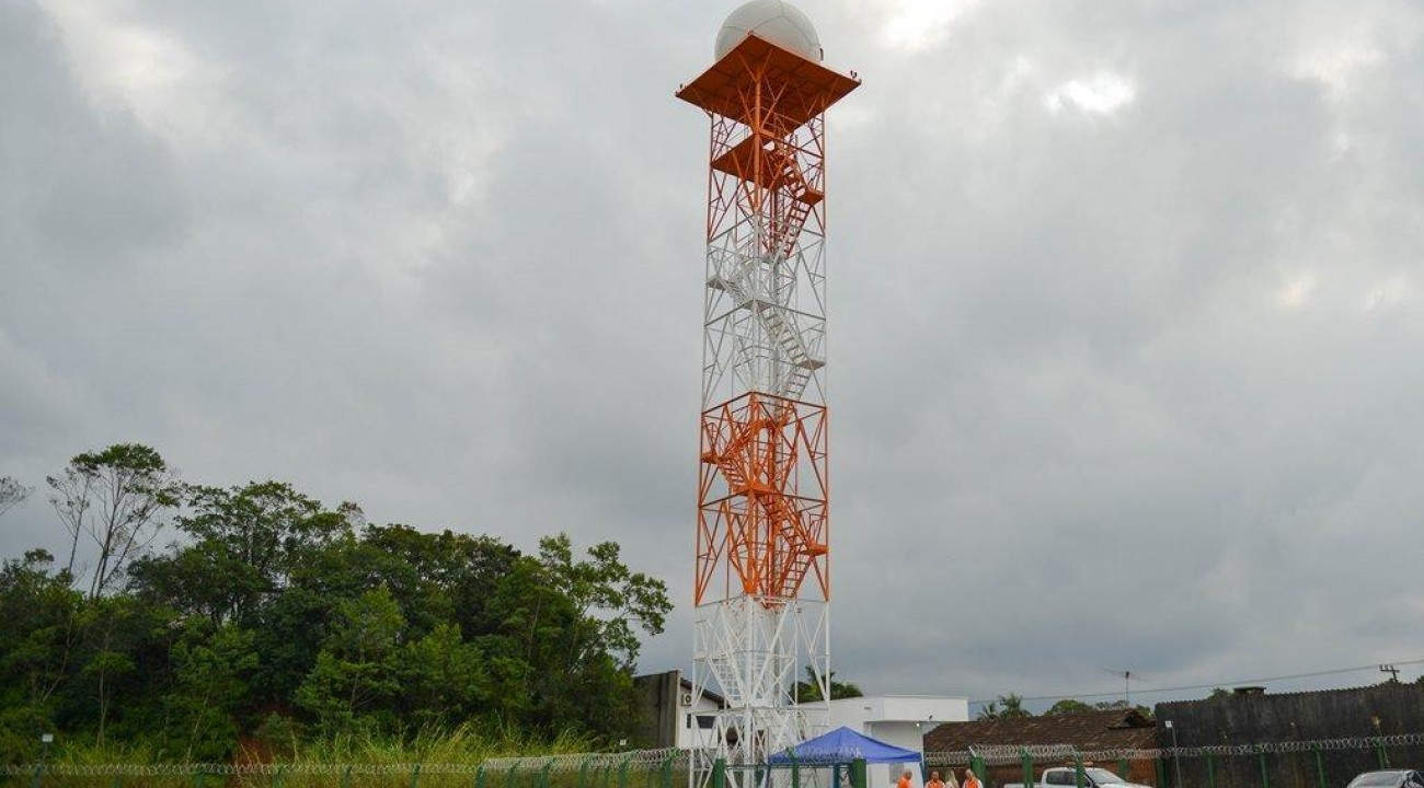 Novo radar amplia cobertura meteorológica em Santa Catarina.