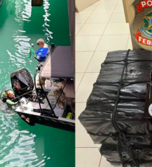 Mergulhadores encontram 124 quilos de cocaína no casco de navio em porto de SC.