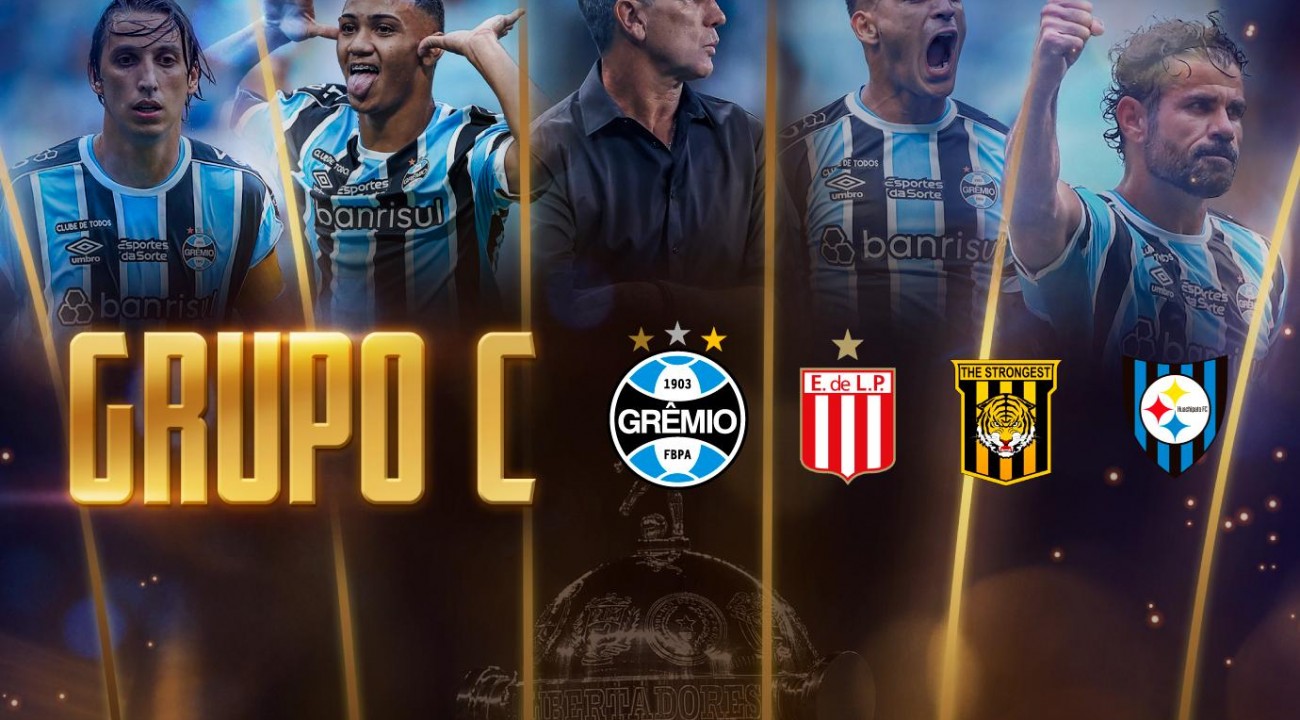 Grêmio conhece os adversários da fase de grupos da Libertadores.