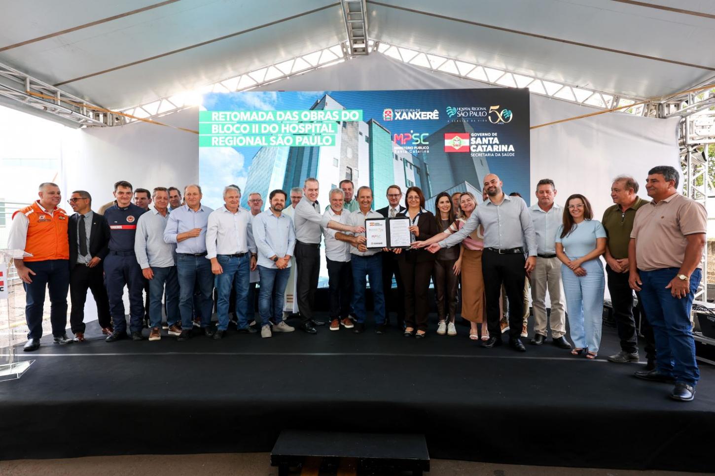 Governo do Estado anuncia retomada das obras no Hospital Regional em Xanxerê
